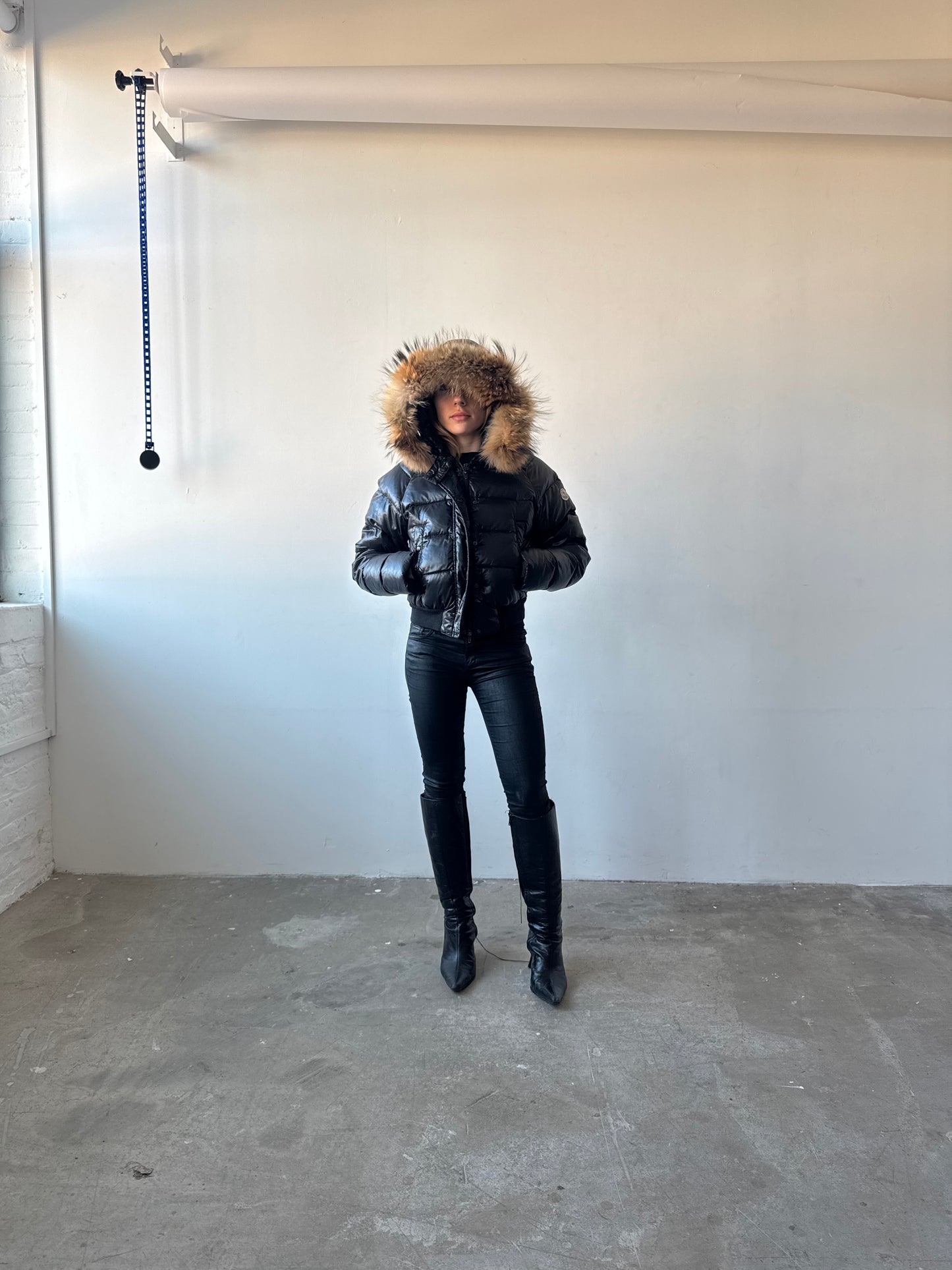 Moncler Alpes Fur Hooded Jacket