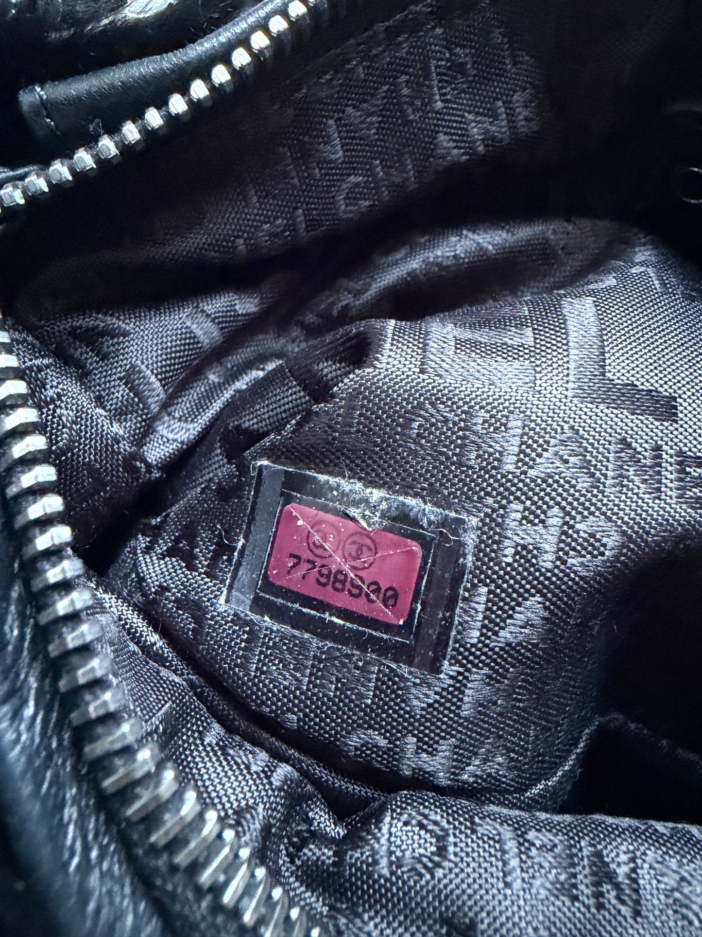 Chanel Black Lapin (Rabbit) Fur Chain Hobo Bag