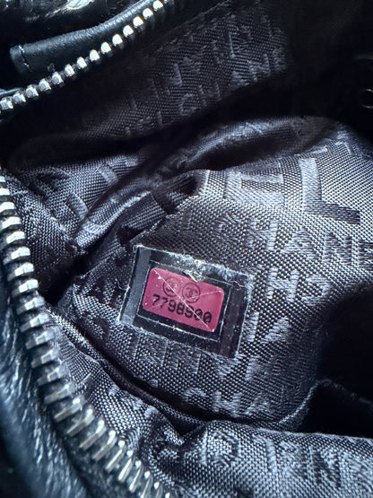 Chanel Black Lapin (Rabbit) Fur Chain Hobo Bag