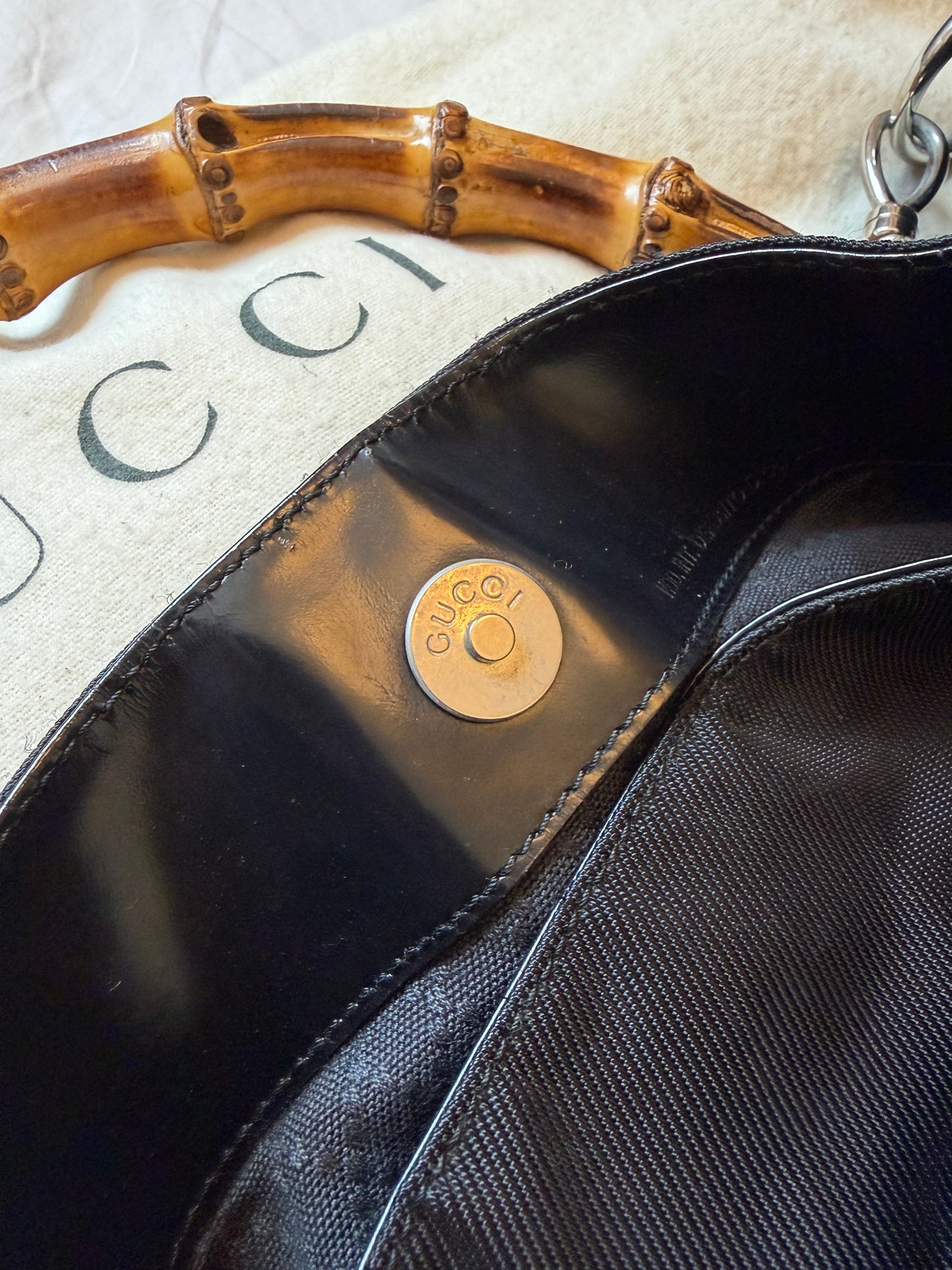 Gucci Bamboo 2-Way Hobo Bag w Dustbag