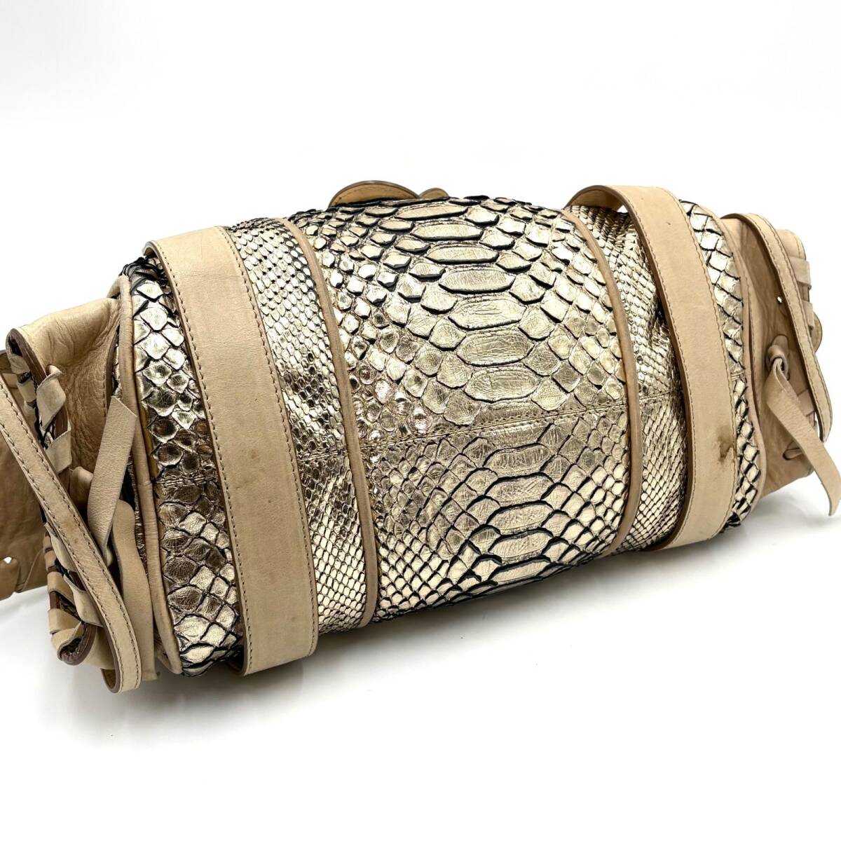 Chloe Silverado Metallic Python Bag