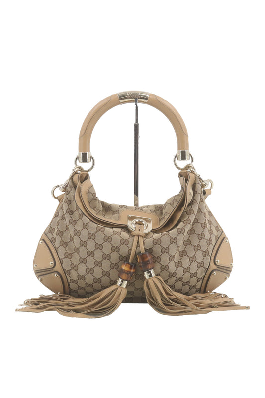 SS07 Gucci GG Canvas Large Indy Hobo