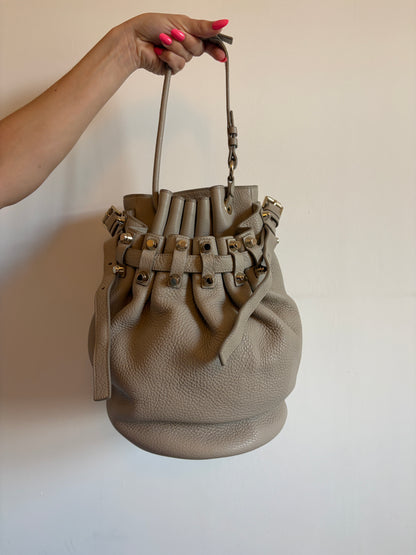 Alexander Wang Grey Leather Diego Bucket Bag