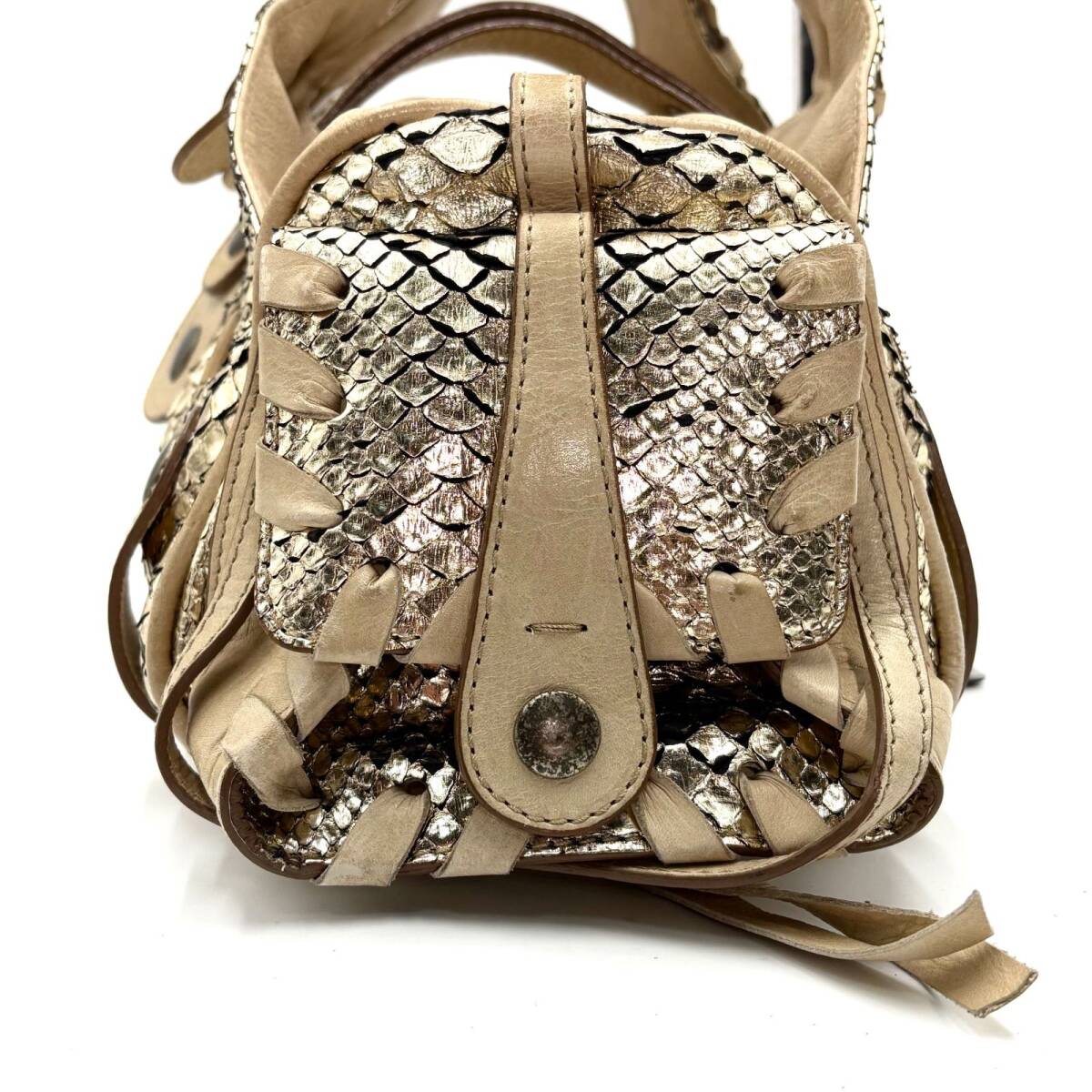 Chloe Silverado Metallic Python Bag