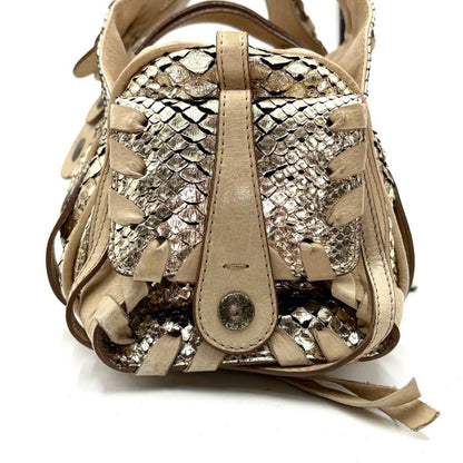 Chloe Silverado Metallic Python Bag