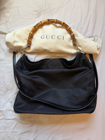 Gucci Bamboo 2-Way Hobo Bag w Dustbag