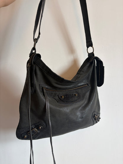 Balenciaga Moto Flat Messenger Bag