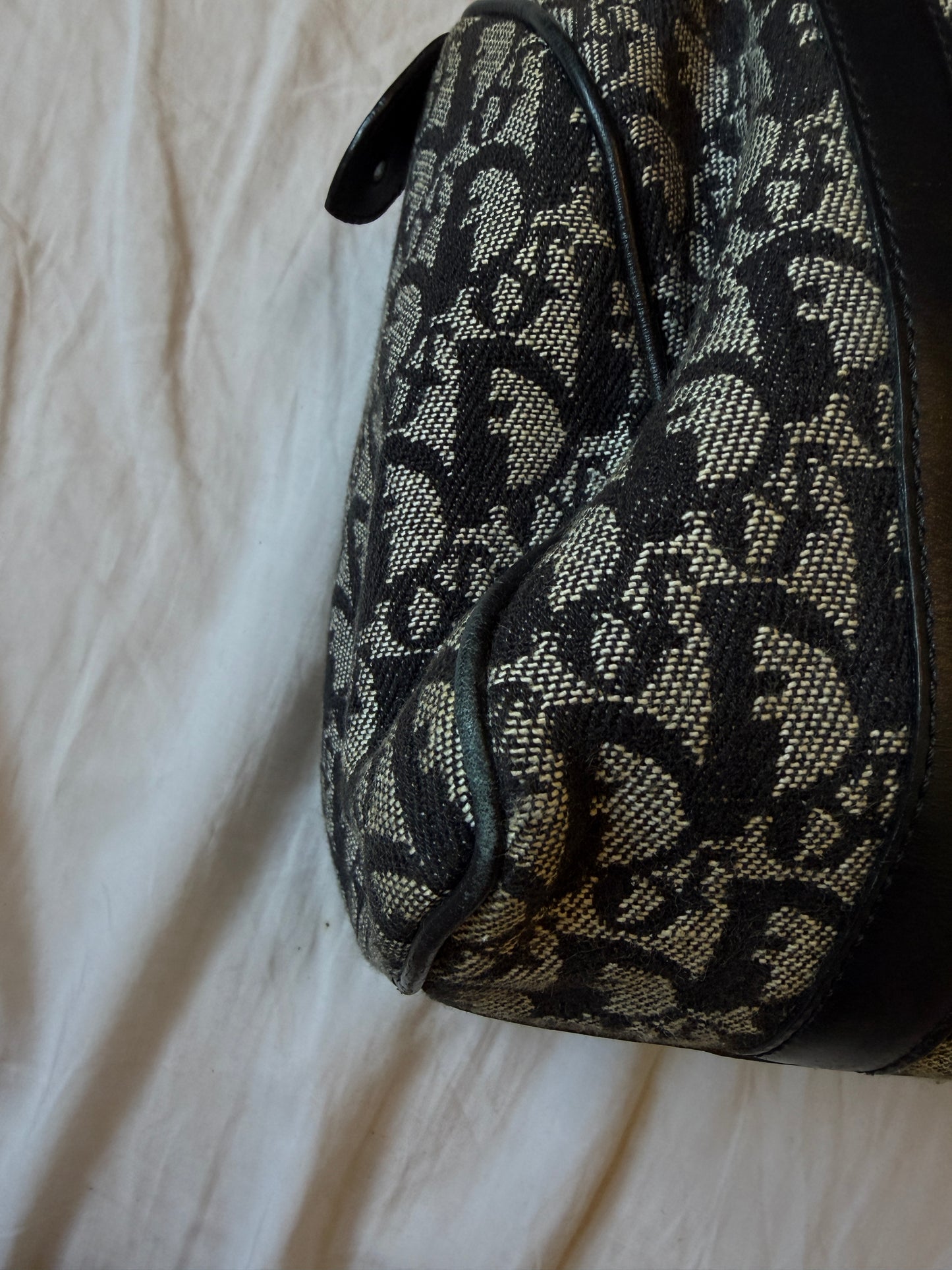 Christian Dior Trotter Monogram Mini Boston/Bowler Bag