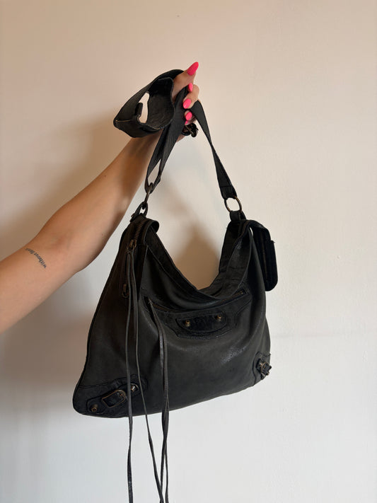 Balenciaga Moto Flat Messenger Bag