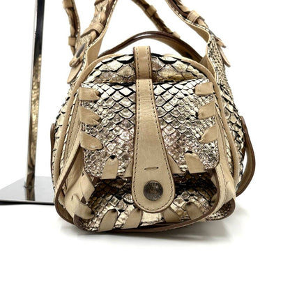 Chloe Silverado Metallic Python Bag