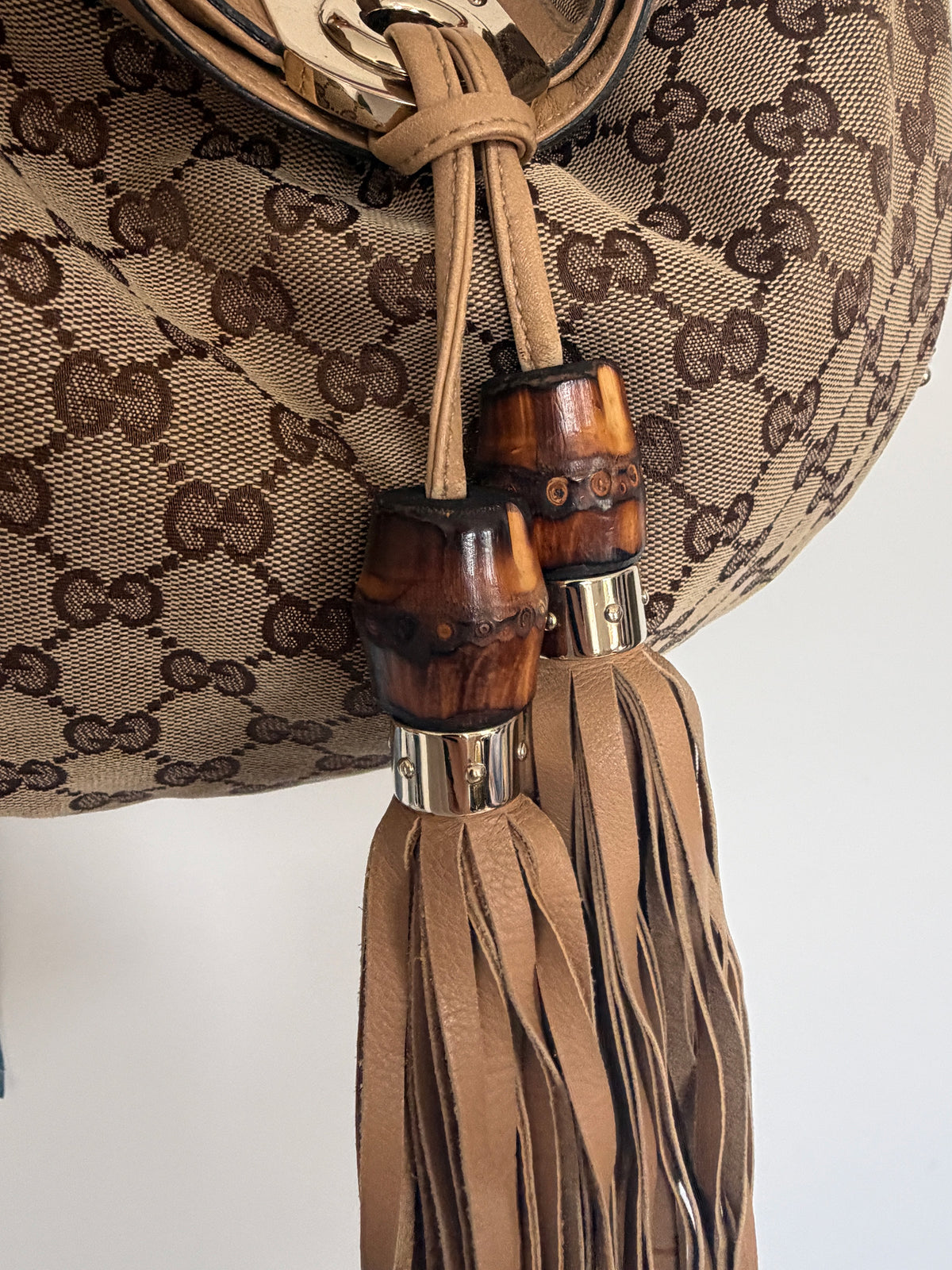 SS07 Gucci GG Canvas Large Indy Hobo