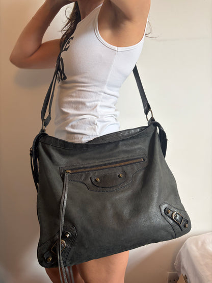 Balenciaga Moto Flat Messenger Bag