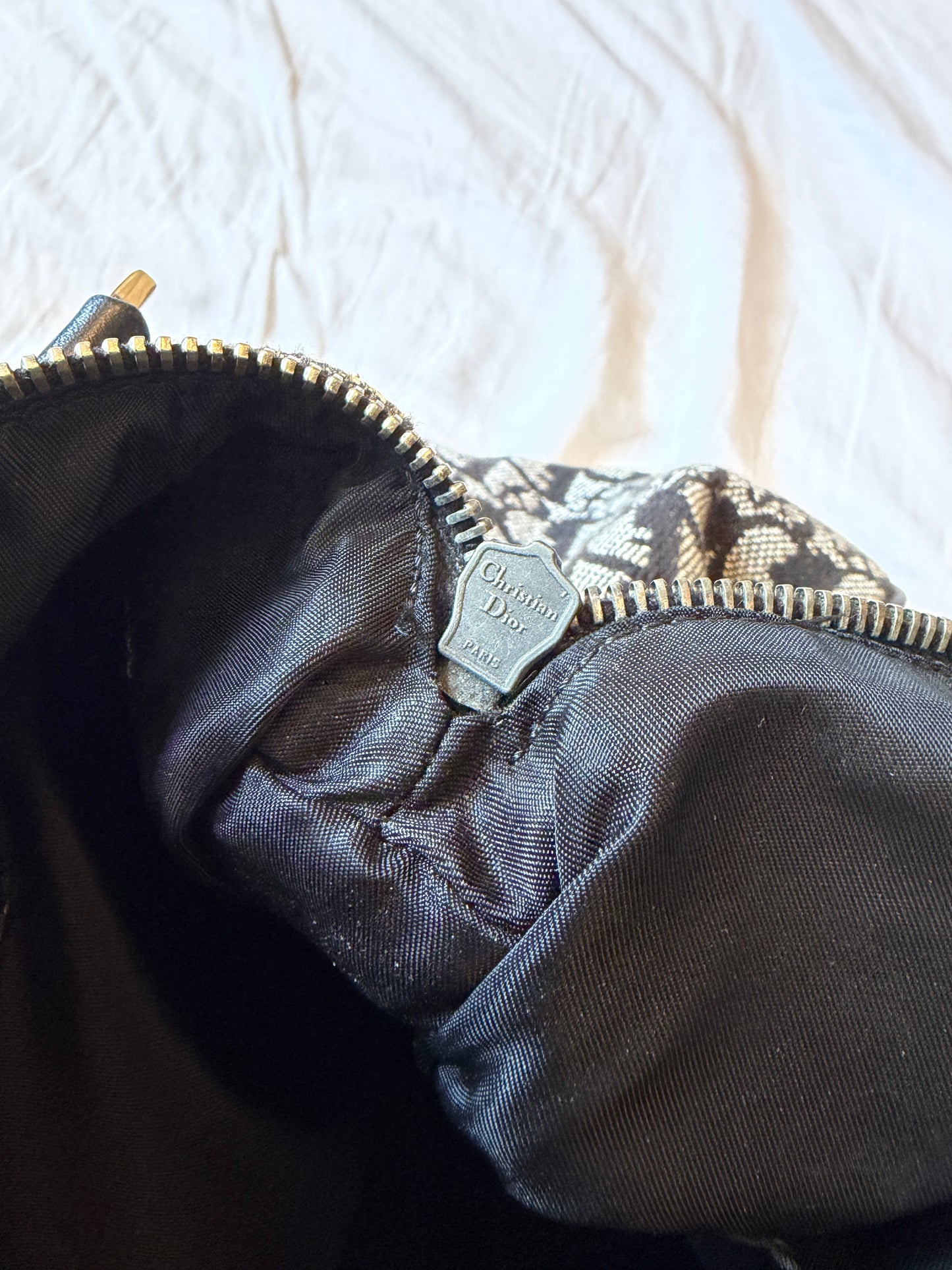 Christian Dior Trotter Monogram Mini Boston/Bowler Bag
