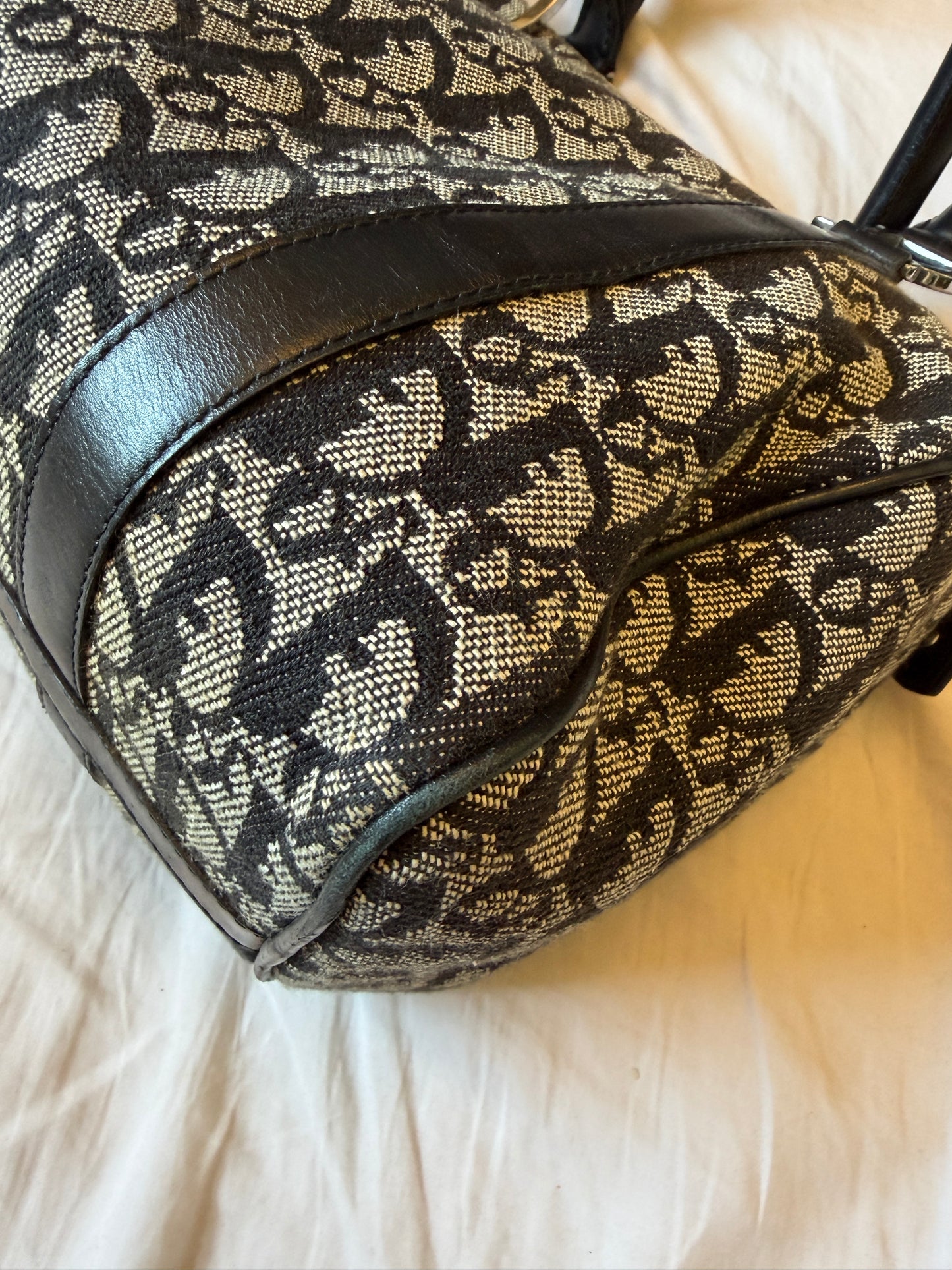Christian Dior Trotter Monogram Mini Boston/Bowler Bag