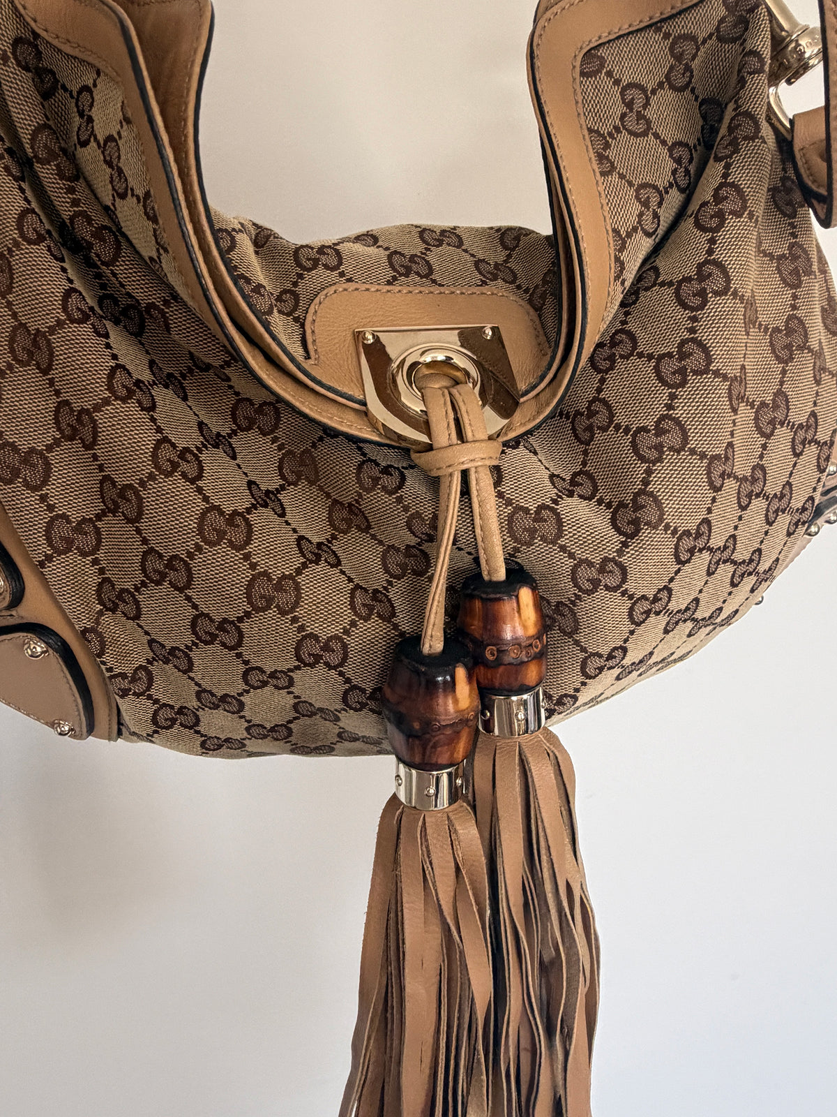 SS07 Gucci GG Canvas Large Indy Hobo