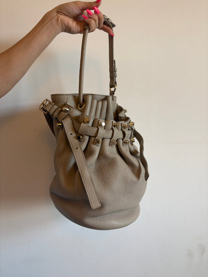 Alexander Wang Grey Leather Diego Bucket Bag