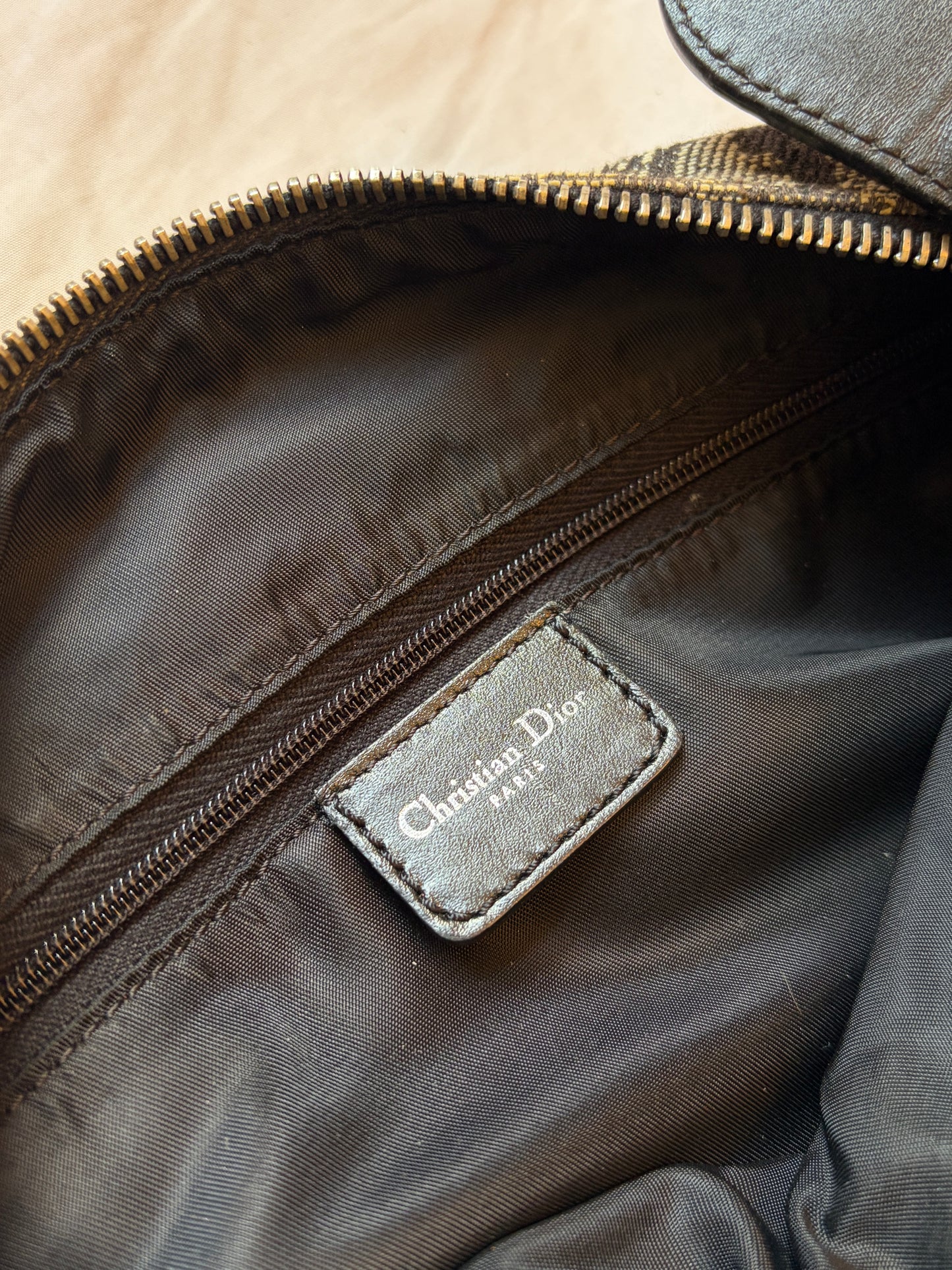 Christian Dior Trotter Monogram Mini Boston/Bowler Bag