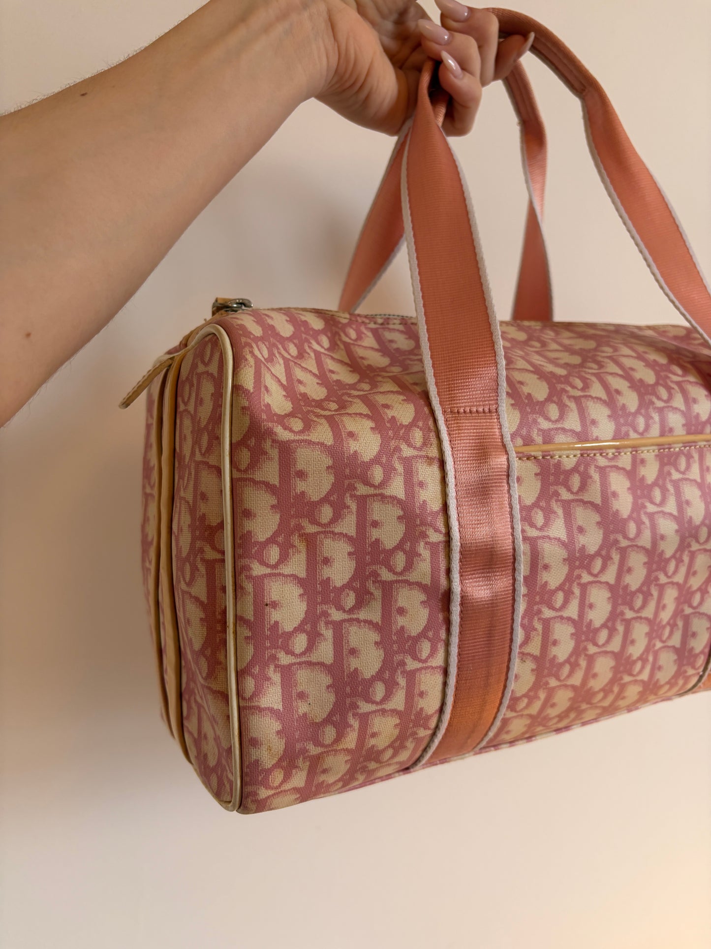 Christian Dior Trotter Canvas Mini Boston Bag