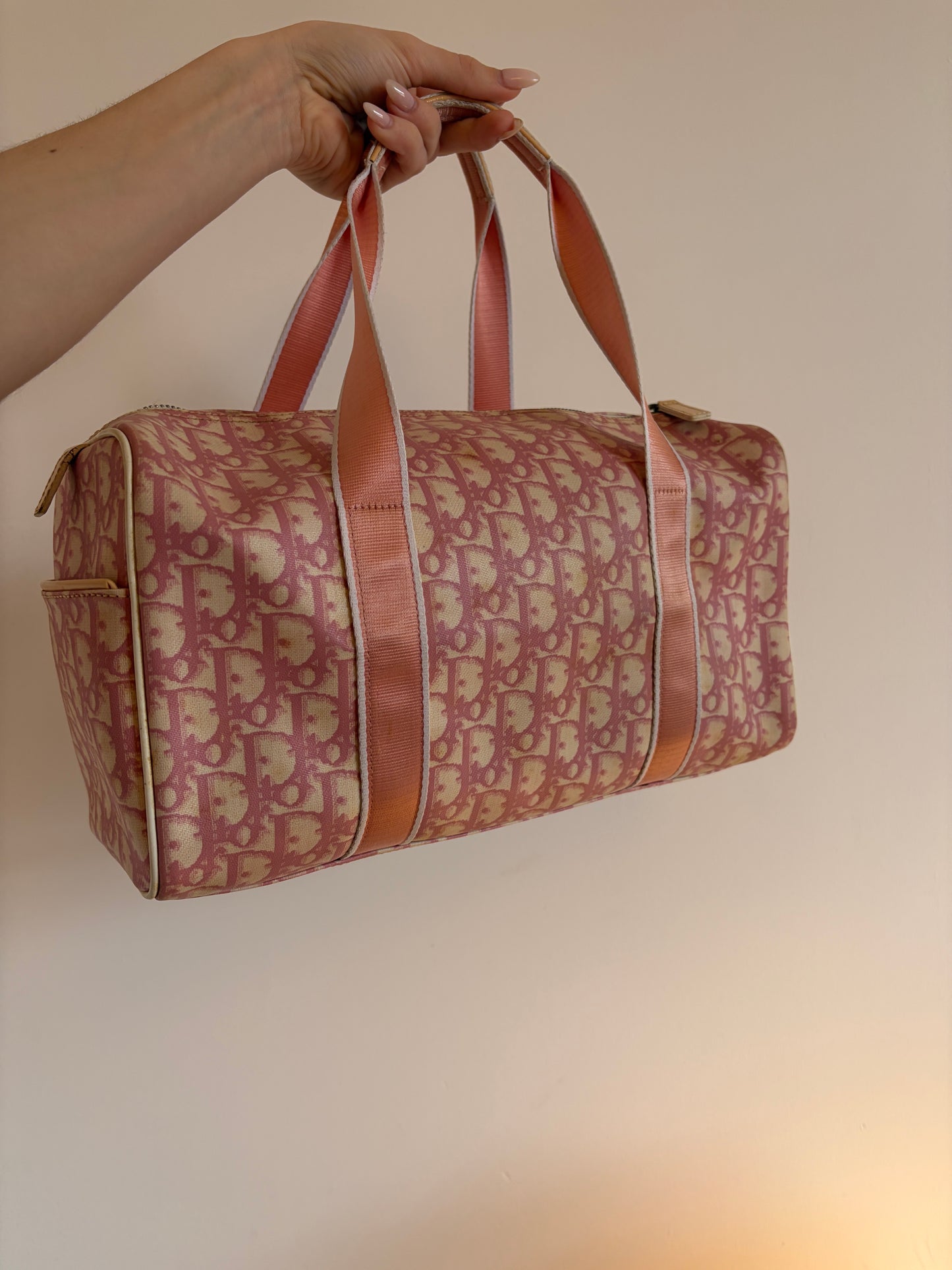 Christian Dior Trotter Canvas Mini Boston Bag