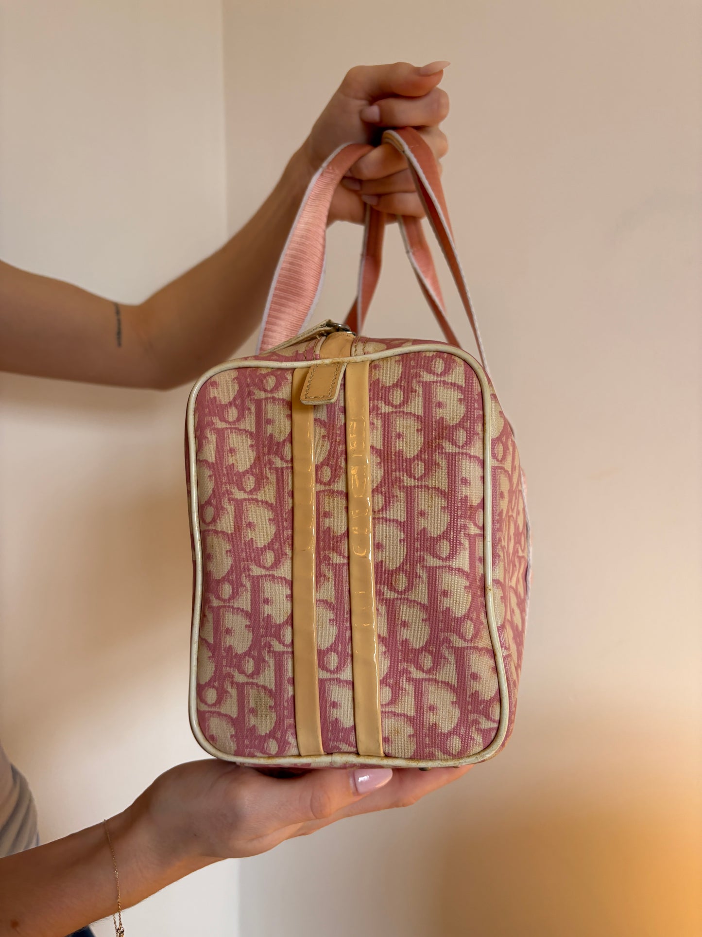 Christian Dior Trotter Canvas Mini Boston Bag