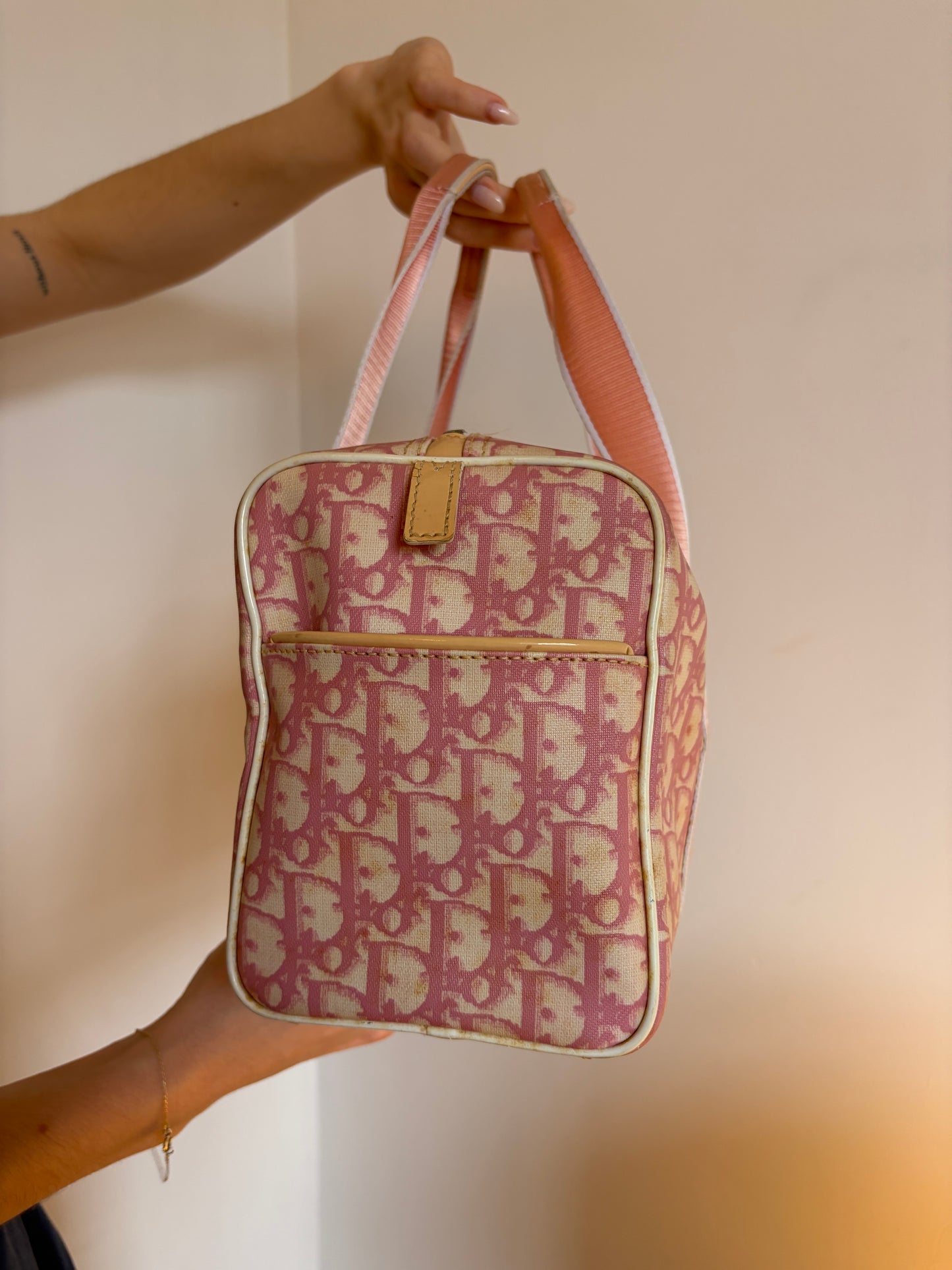 Christian Dior Trotter Canvas Mini Boston Bag