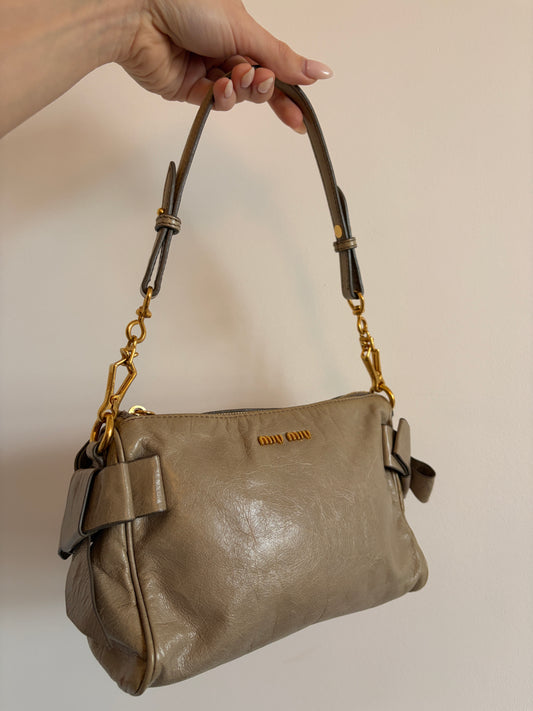 Miu Miu Vitello Bow Shoulder Bag