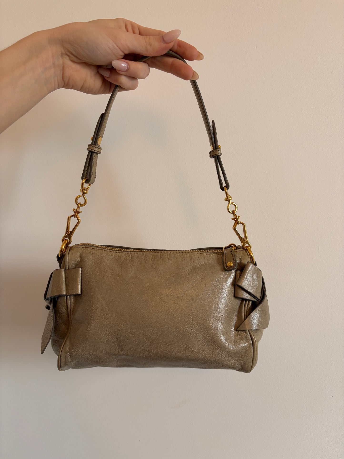 Miu Miu Vitello Bow Shoulder Bag