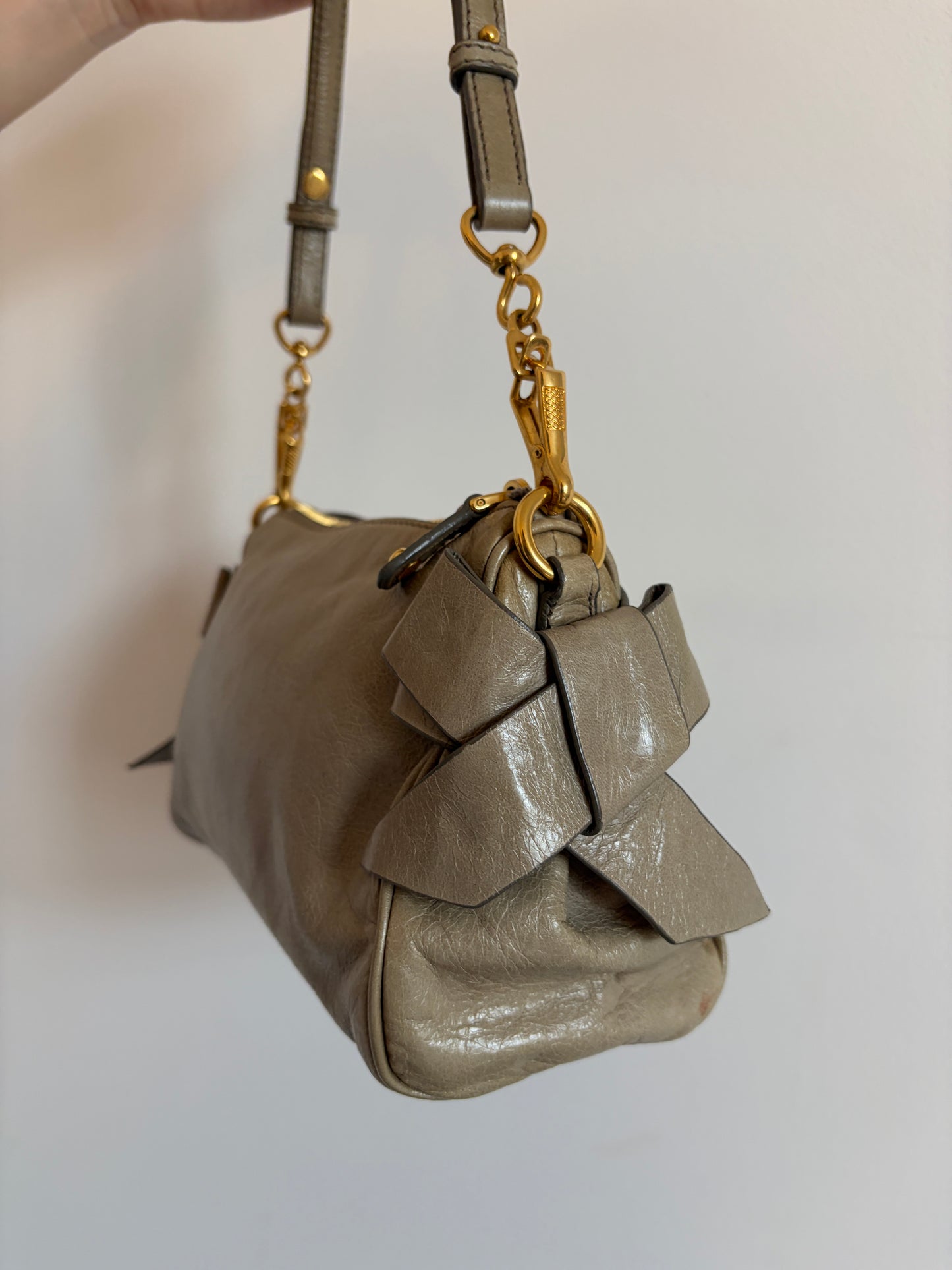 Miu Miu Vitello Bow Shoulder Bag