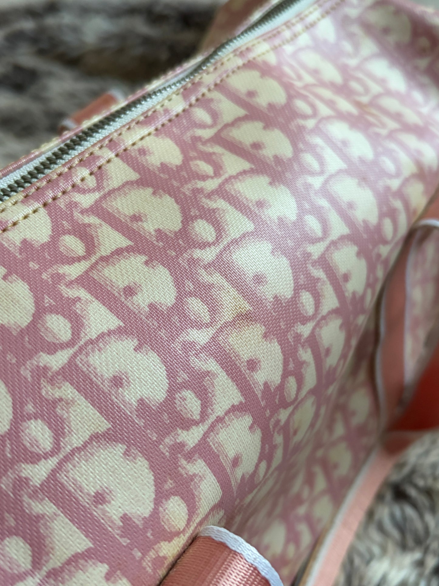Christian Dior Trotter Canvas Mini Boston Bag