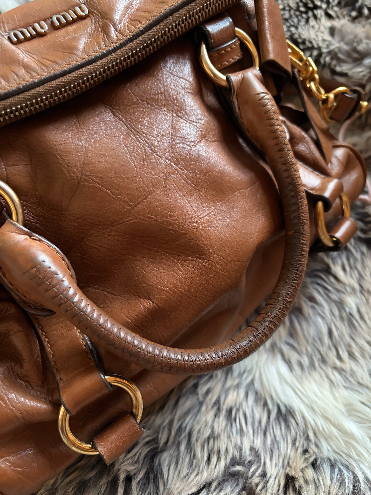 Miu Miu Vitello Lux Bow Bag
