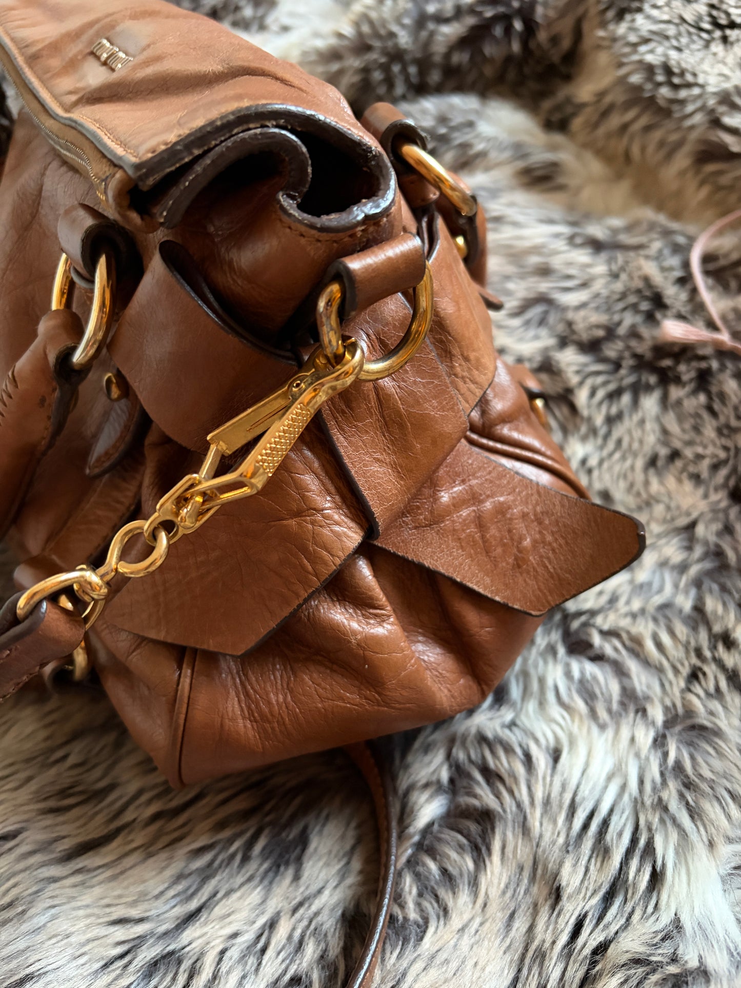 Miu Miu Vitello Lux Bow Bag