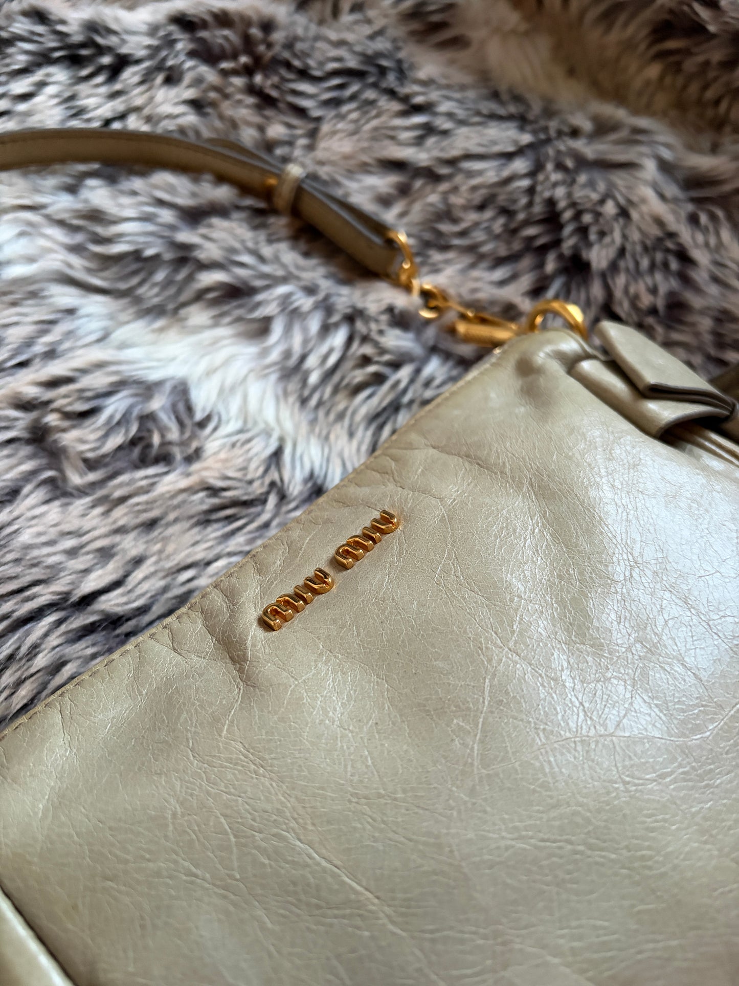 Miu Miu Vitello Bow Shoulder Bag