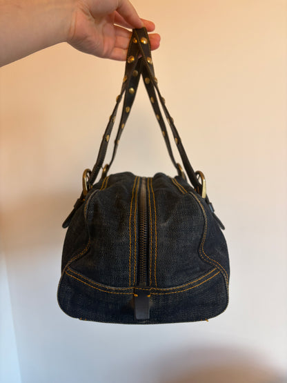 Archive Miu Miu Denim Studded Bag