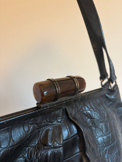 Archive Miu Miu 'Crocodile' Frame Bag