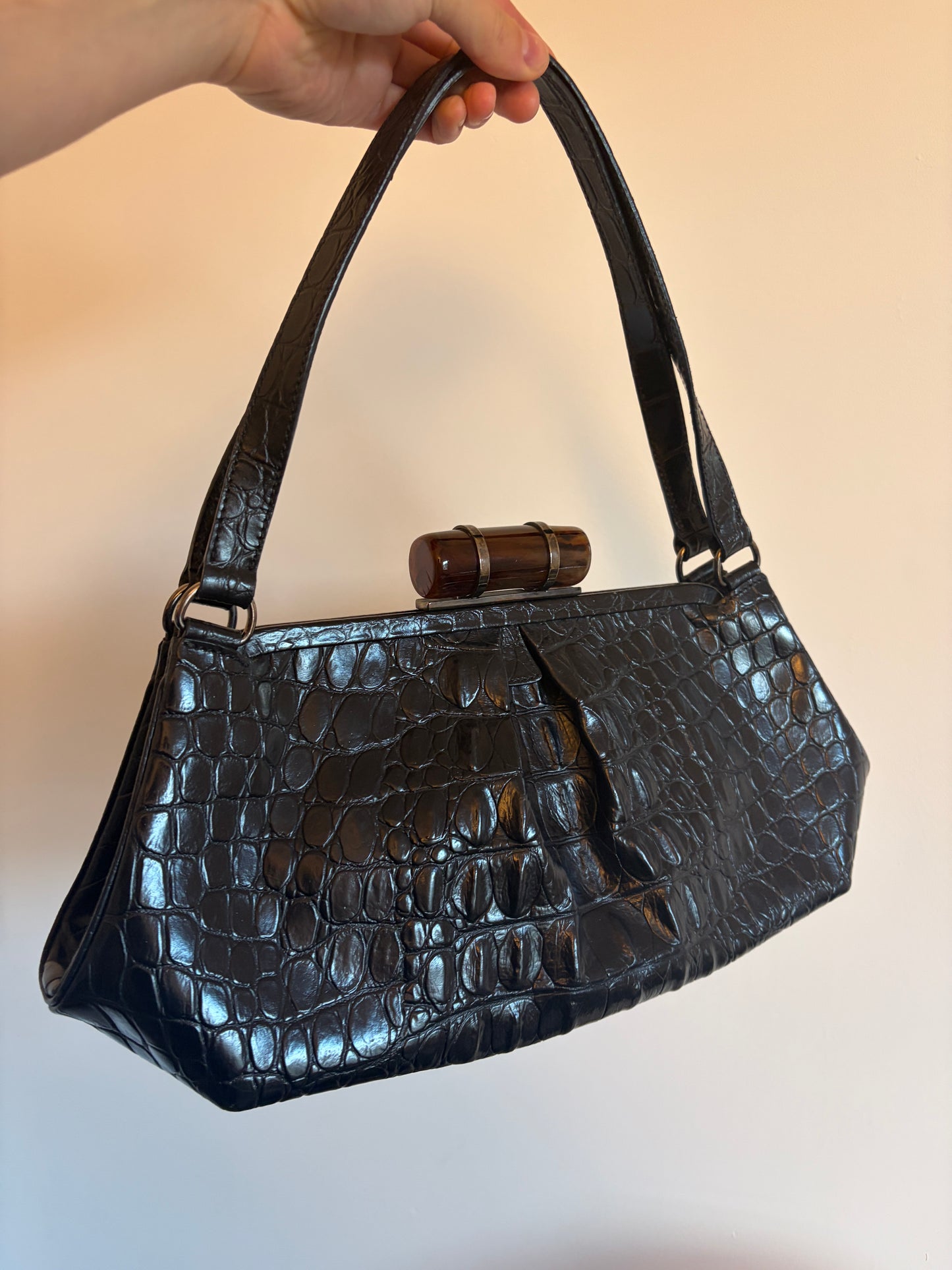 Archive Miu Miu 'Crocodile' Frame Bag