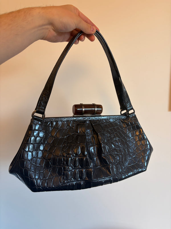Archive Miu Miu 'Crocodile' Frame Bag