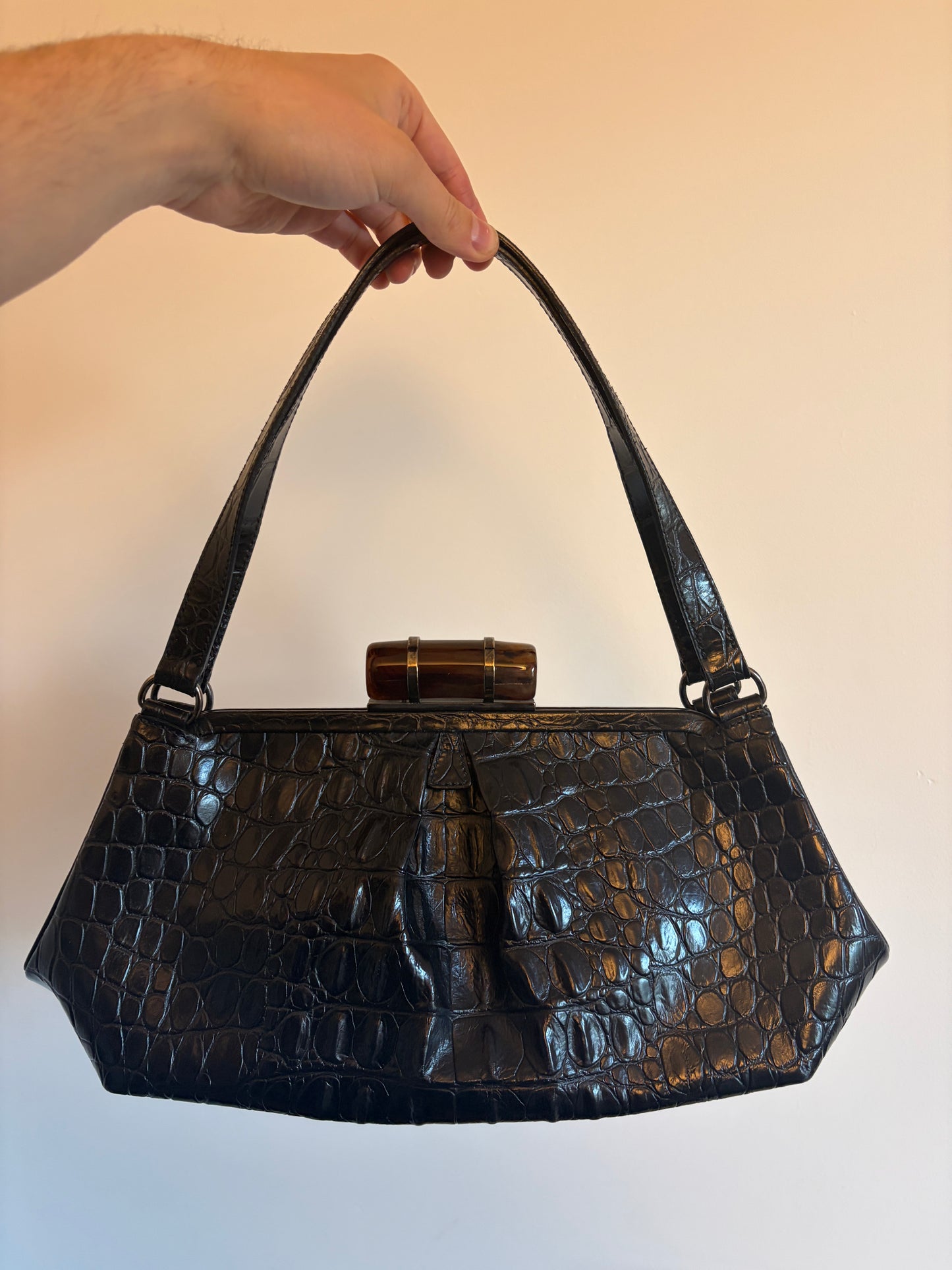 Archive Miu Miu 'Crocodile' Frame Bag