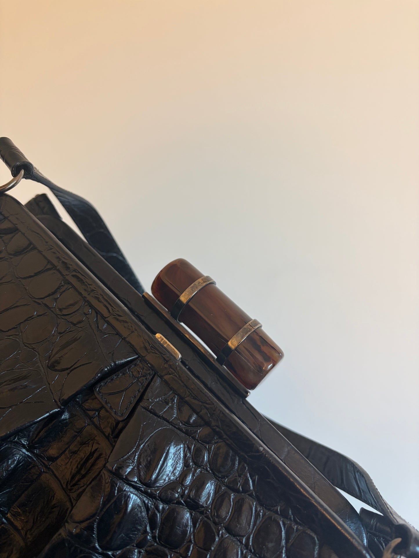 Archive Miu Miu 'Crocodile' Frame Bag