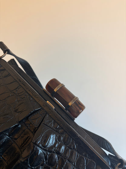 Archive Miu Miu 'Crocodile' Frame Bag