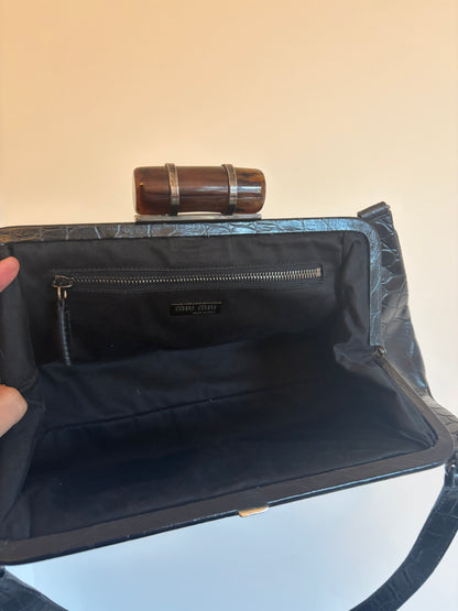 Archive Miu Miu 'Crocodile' Frame Bag