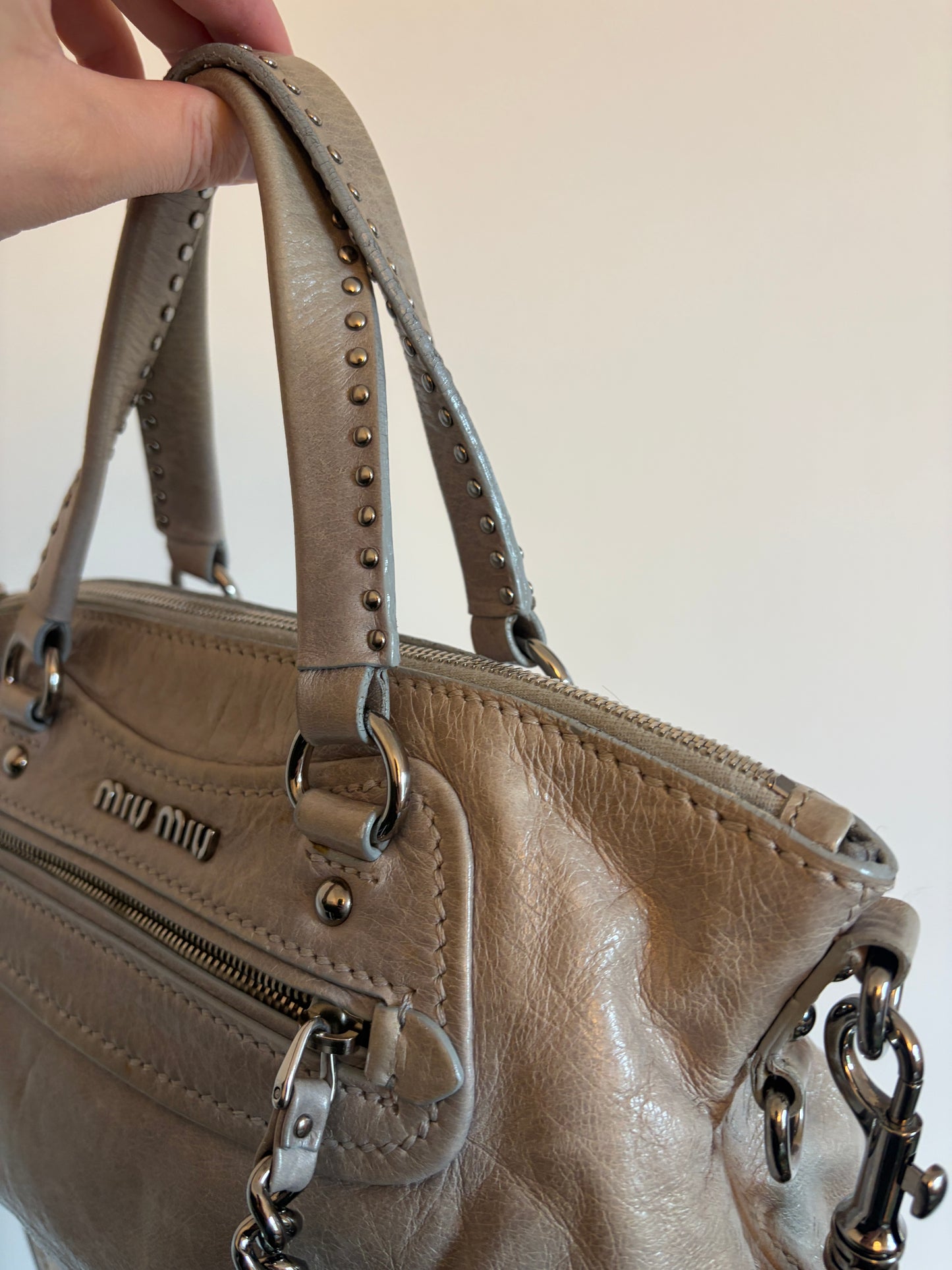Rare Miu Miu Vitello Heart Charm Bag