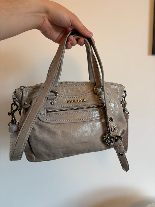 Rare Miu Miu Vitello Heart Charm Bag