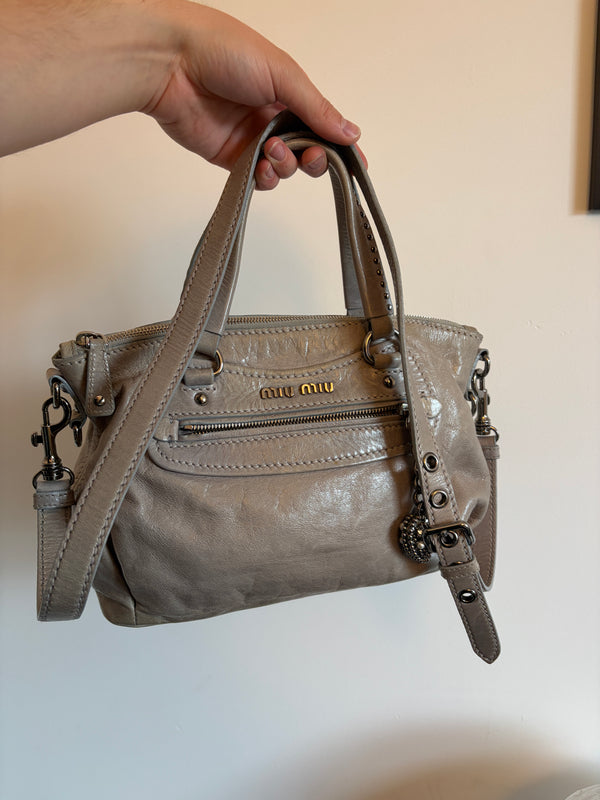 Rare Miu Miu Vitello Heart Charm Bag