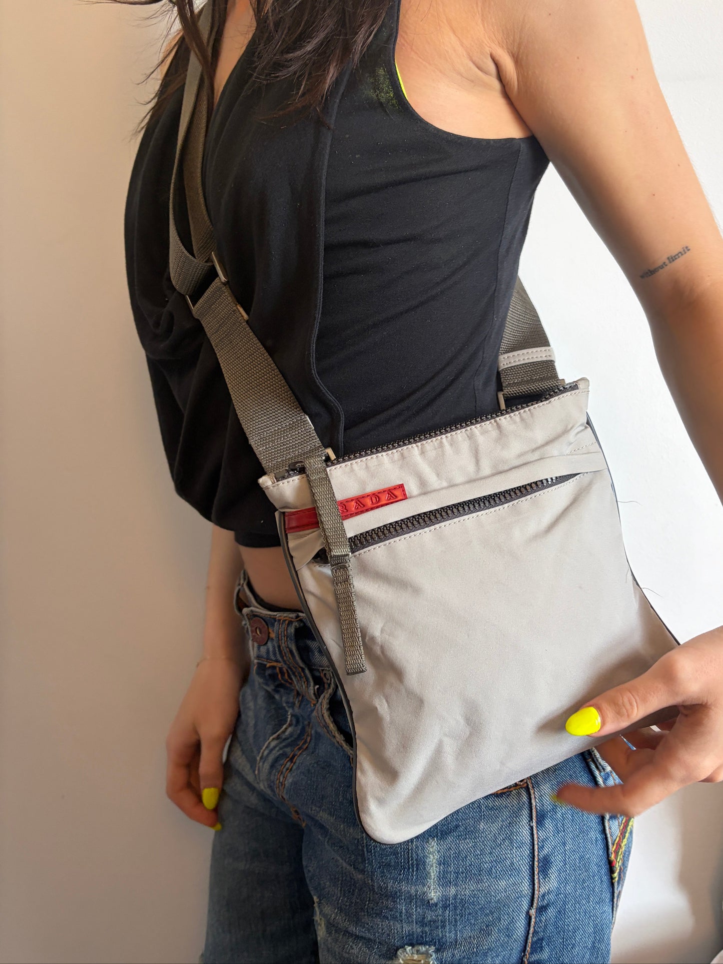 Prada Sport Linea Rossa Nylon Crossbody Bag