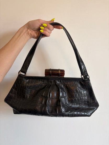 Archive Miu Miu 'Crocodile' Frame Bag