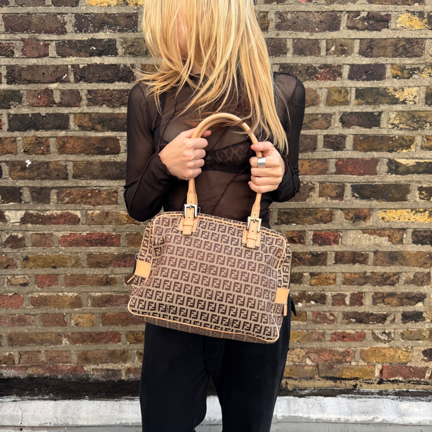 Fendi Zucca Print Bowling Bag