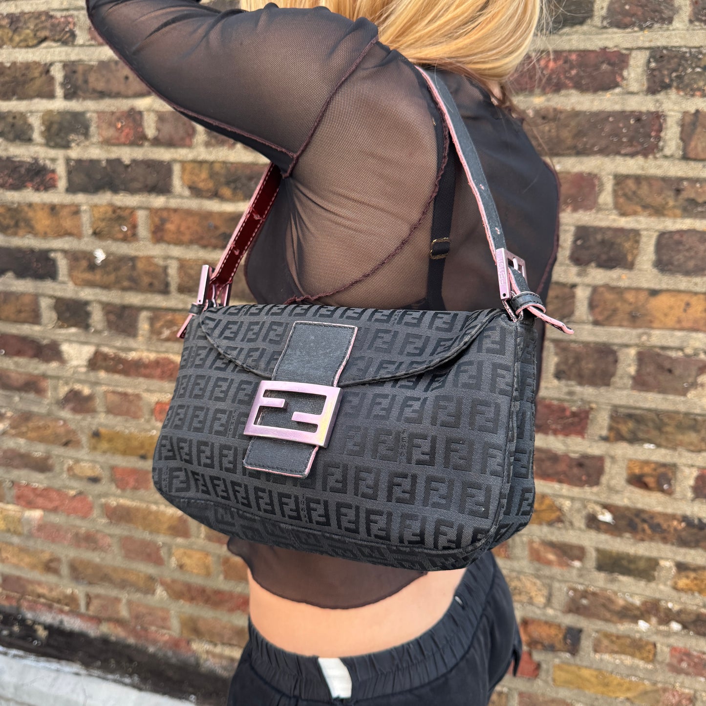 Fendi Zucchino Baguette Bag