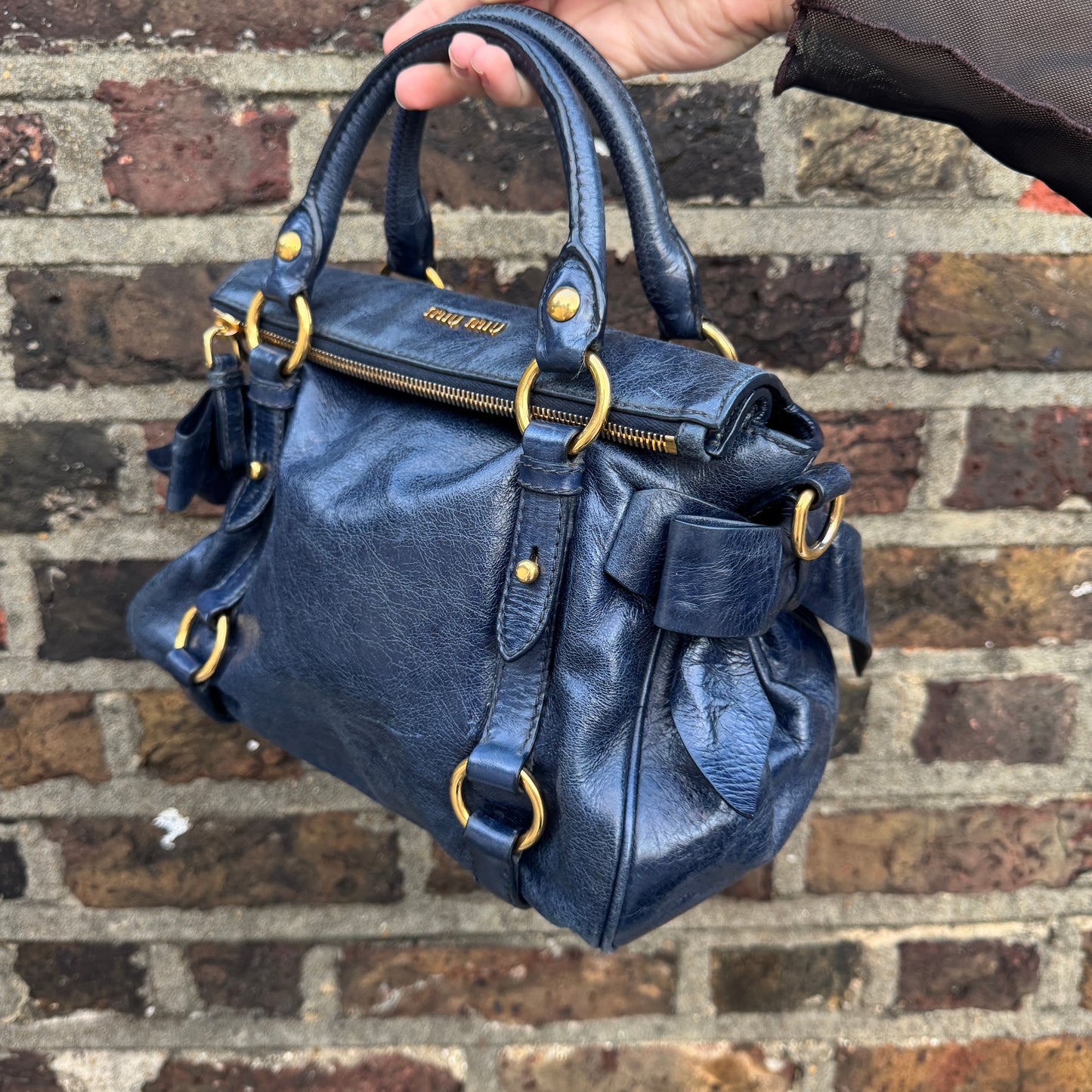 Miu Miu Vitello Lux Bow Bag