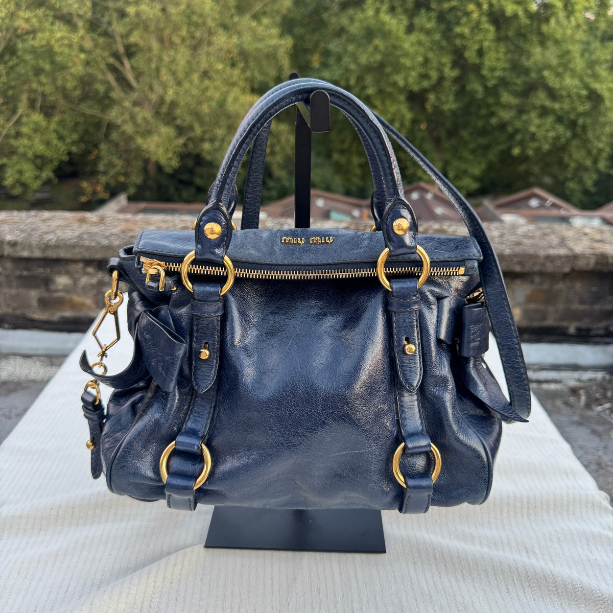 Miu Miu Vitello Lux Bow Bag – Chomp Chomp