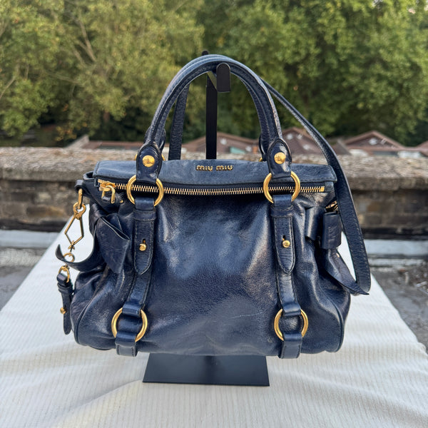 Miu Miu Vitello Lux Bow Bag